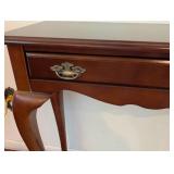 Petite Vintage Mahogany Console Table with Drawer
