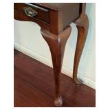 Petite Vintage Mahogany Console Table with Drawer