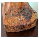 Hand Carved Wood Rooster Sculpture