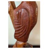 Hand Carved Wood Rooster Sculpture