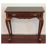 Petite Vintage Mahogany Console Table with Drawer