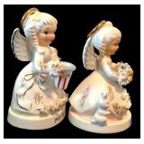 Vintage Lot of Napco Spaghetti Angel of the Month Ceramic Figurines