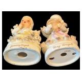 Vintage Lot of Napco Spaghetti Angel of the Month Ceramic Figurines