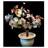 Vintage Two Imperial Import Gorgeous Jade Bonsai Trees