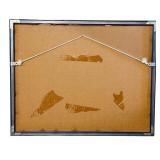 Vintage Framed Watercolor Painting Covered Bridge by Smith Johnson