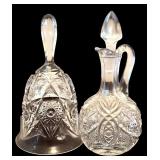 Beautiful Vintage Glass and Crystal including Cordial Glasses, Bell, Pitcher and More