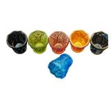 Set of Six Vintage Imperial Glass Toothpick Holders