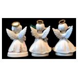 Set of Nine Napco Spaghetti Angel of the Month Ceramic Figurines