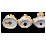 Set of Nine Napco Spaghetti Angel of the Month Ceramic Figurines