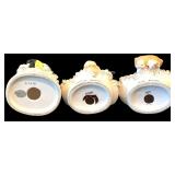 Set of Nine Napco Spaghetti Angel of the Month Ceramic Figurines