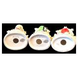 Set of Nine Napco Spaghetti Angel of the Month Ceramic Figurines