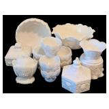 Large Variety of Vintage Westmorland Milk Glass Pieces