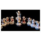 Vintage Lot of Lefton Spaghetti Angel of the Month Ceramic Figurines