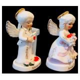 Vintage Lot of Lefton Spaghetti Angel of the Month Ceramic Figurines