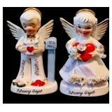 Vintage Lot of Lefton Spaghetti Angel of the Month Ceramic Figurines