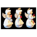 Vintage Lot of Lefton Spaghetti Angel of the Month Ceramic Figurines