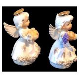 Vintage Lot of Lefton Spaghetti Angel of the Month Ceramic Figurines