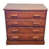 Wooden Two Drawer Filing Cabinet