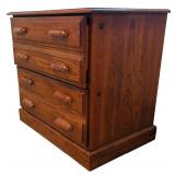 Wooden Two Drawer Filing Cabinet