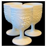 Collection of Vintage Milk Glass Pieces including "Hobnail" Pattern / Associated with Fenton Art Glass