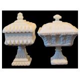 Collection of Vintage Milk Glass Pieces including "Hobnail" Pattern / Associated with Fenton Art Glass