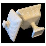 Collection of Vintage Milk Glass Pieces including "Hobnail" Pattern / Associated with Fenton Art Glass