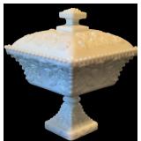 Collection of Vintage Milk Glass Pieces including "Hobnail" Pattern / Associated with Fenton Art Glass
