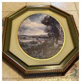 Vintage Framed Print or Reproduction / Romantic or Early Victorian European Countryside
