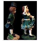 Assorted Irish Themed Collectibles including Saint Patrick Couple, Miniature Celtic Leprechaun and More