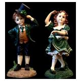 Assorted Irish Themed Collectibles including Saint Patrick Couple, Miniature Celtic Leprechaun and More