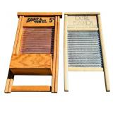 Vintage Wooden Boxes and Two Washboards