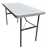 Gray and White Folding Table