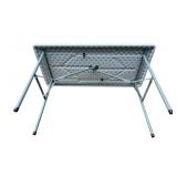Gray and White Folding Table