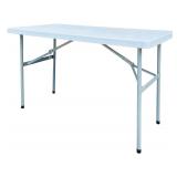 Gray and White Folding Table