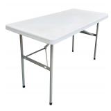 Gray and White Folding Table