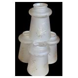 Vintage Hanging Four Light Brass Chandelier