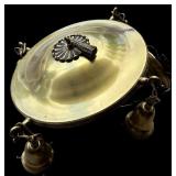 Vintage Hanging Four Light Brass Chandelier