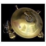 Vintage Hanging Four Light Brass Chandelier