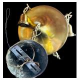 Vintage Hanging Four Light Brass Chandelier