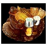 Vintage Imperial Class Featuring Amber-Colored "Pillar Flute", Salt and Pepper Shakers and More