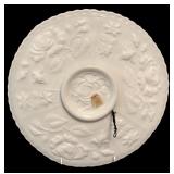 Imperial Glass Rose Milk Glass Round Canape Serving Platter, Vintage Guernsey Bennett Indian Head Toothpick Holder & More