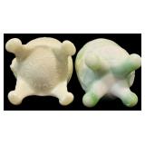 Imperial Glass Rose Milk Glass Round Canape Serving Platter, Vintage Guernsey Bennett Indian Head Toothpick Holder & More