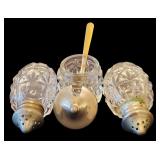 Vintage Silver-Plated Items Including Salt & Pepper Shakers, Platters, Condiments Tray and More