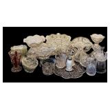 Large Collection of Crystal Items including Bowls, Parfait Glasses, Covered Dishes and More
