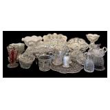 Large Collection of Crystal Items including Bowls, Parfait Glasses, Covered Dishes and More