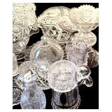 Large Collection of Crystal Items including Bowls, Parfait Glasses, Covered Dishes and More
