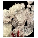 Large Collection of Crystal Items including Bowls, Parfait Glasses, Covered Dishes and More