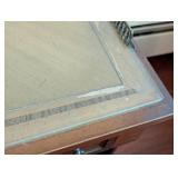 Vintage Weiman Glass Topped Cabinet Table