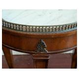 Elegant Round Marble Topped Accent Table