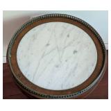 Elegant Round Marble Topped Accent Table